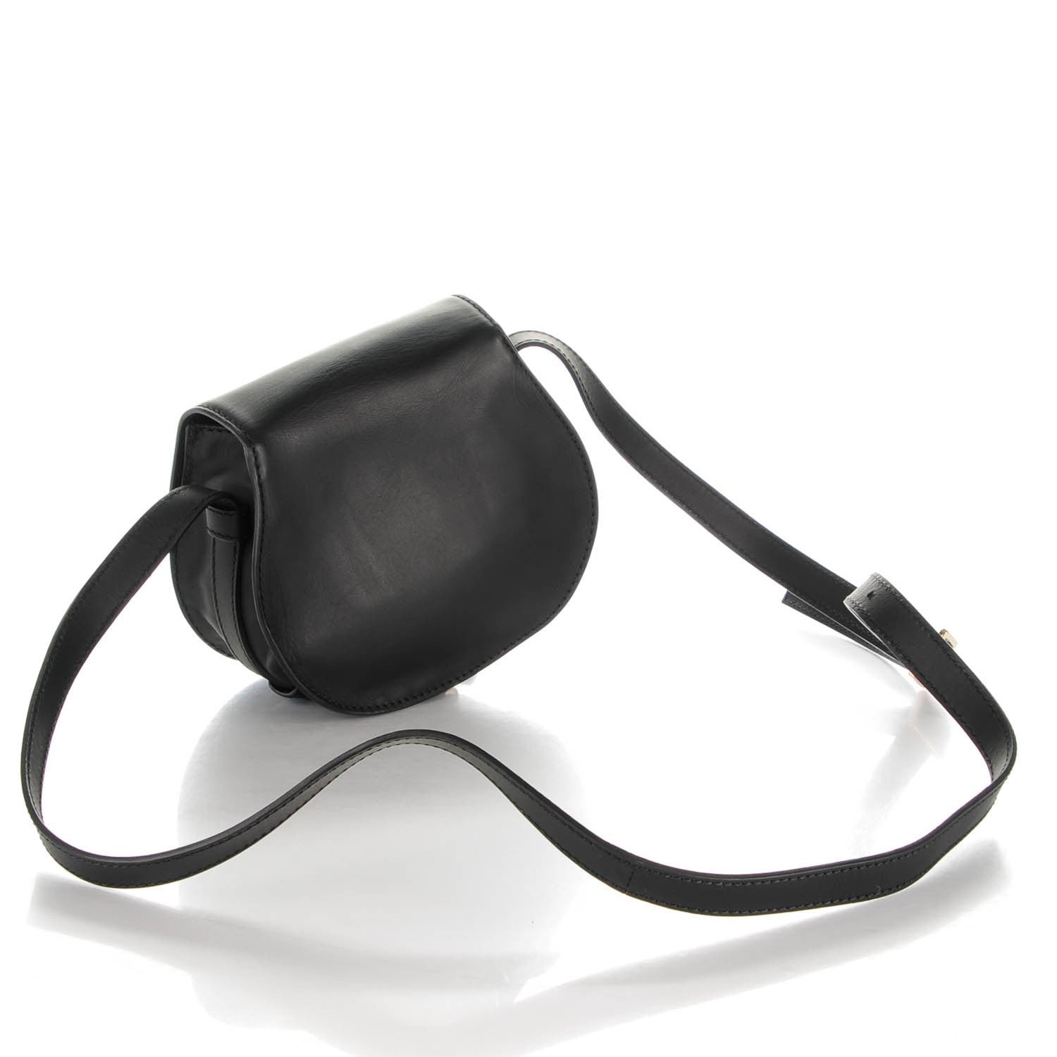 Chloe Calfskin Mini Marcie Metal Bar Trim Crossbody Bag Black 3 of 7