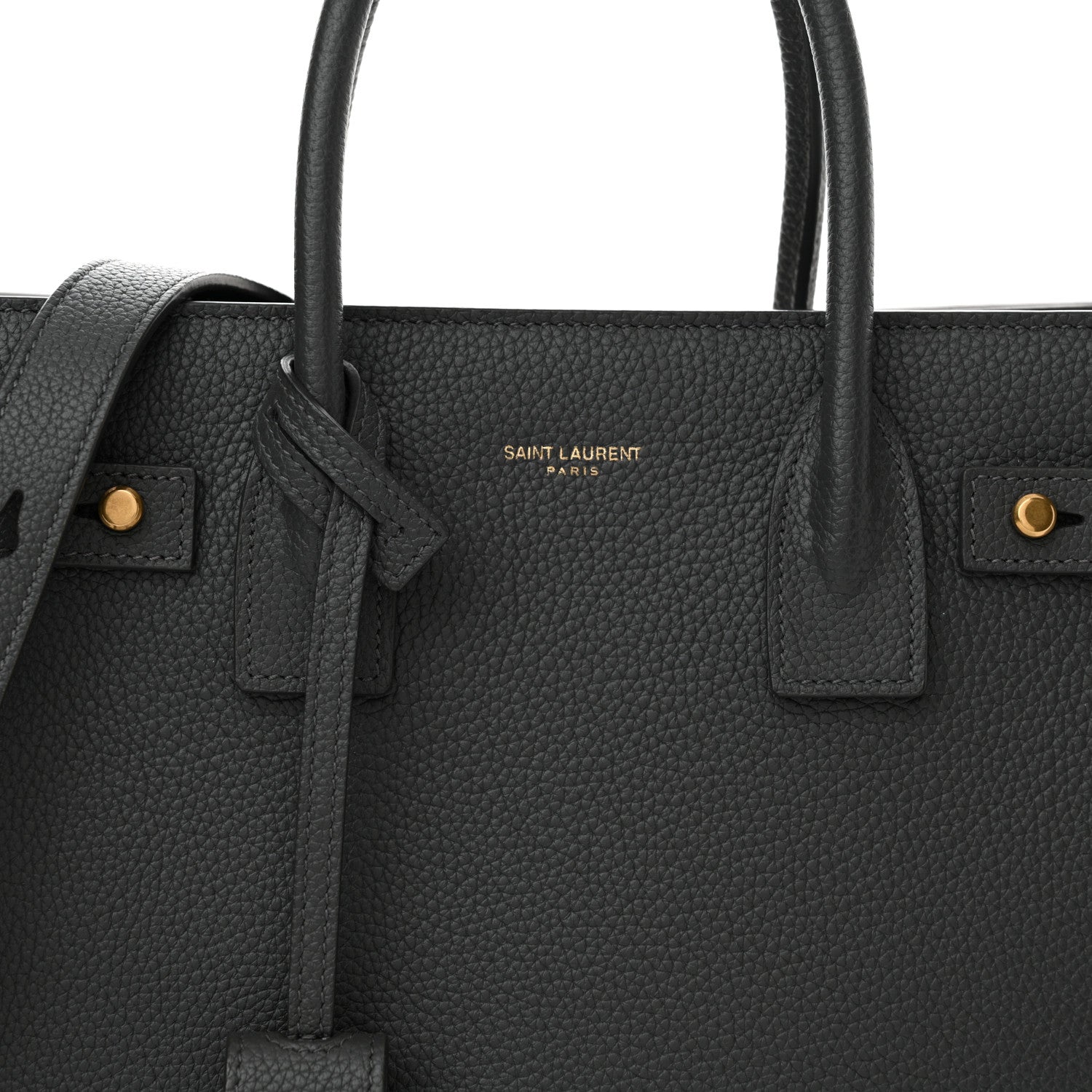 Saint Laurent Grained Calfskin Baby Sac De Jour Souple Storm 8 of 10