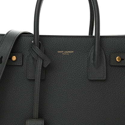Saint Laurent Grained Calfskin Baby Sac De Jour Souple Storm 8 of 10