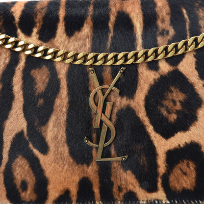 Saint Laurent Calf Hair Monogram Chain Wallet Leopard 10 of 11