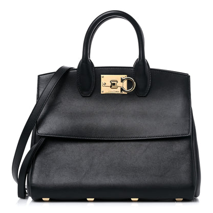 Salvatore Ferragamo Calfskin The Studio Bag Black 1 of 11