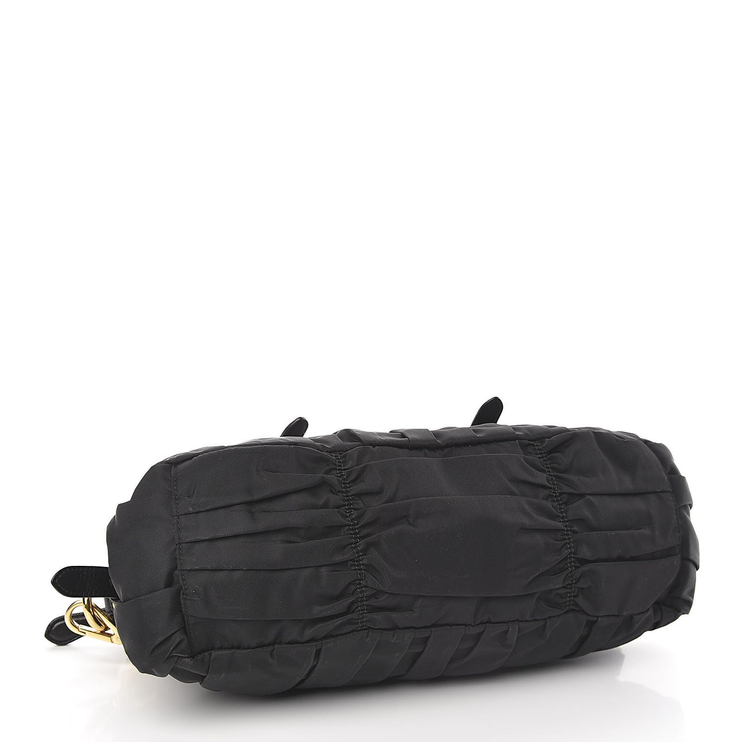 Tessuto Nylon Gaufre Shopping Satchel Black