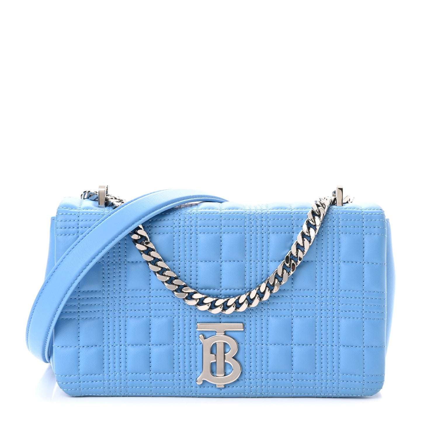 Lambskin Quilted Small Lola Bag Blue