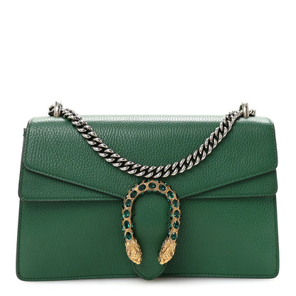 Gucci Pebbled Calfskin Small Dionysus Shoulder Bag Emerald 1 of 10