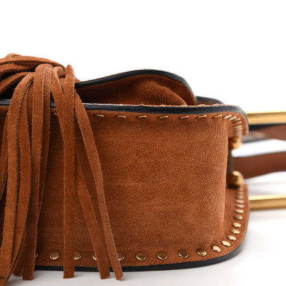 Chloe Suede Calfskin Braided Mini Hudson Shoulder Bag Caramel 9 of 9