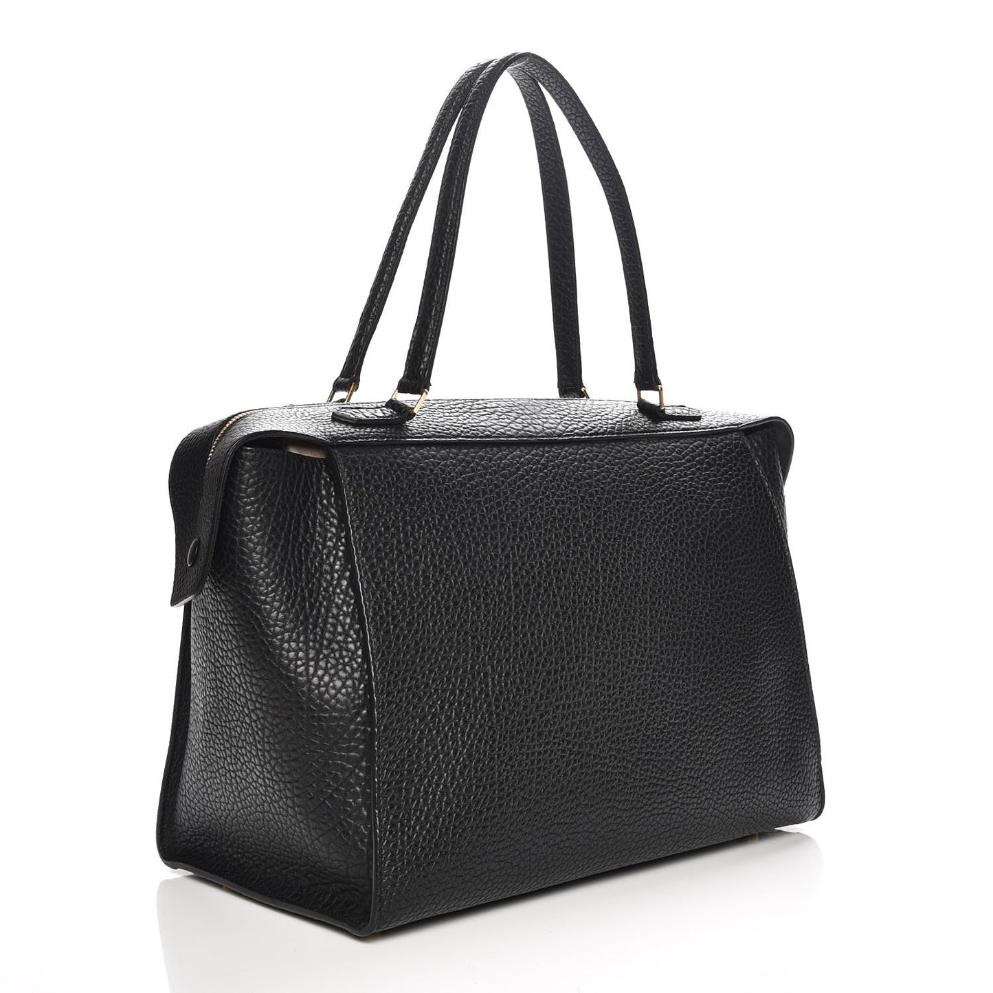 Bullhide Calfskin Medium Ring Bag Black