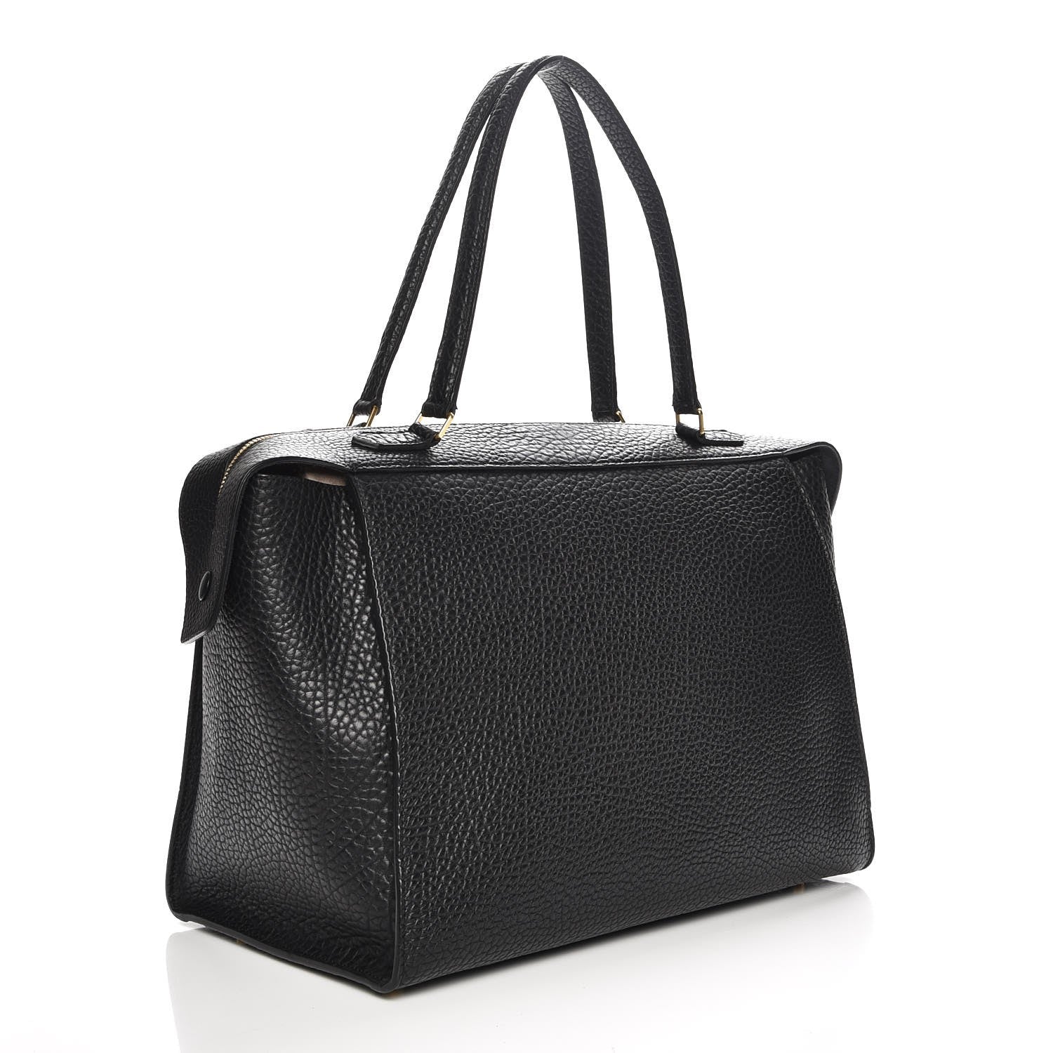 Celine Bullhide Calfskin Medium Ring Bag Black 3 of 9