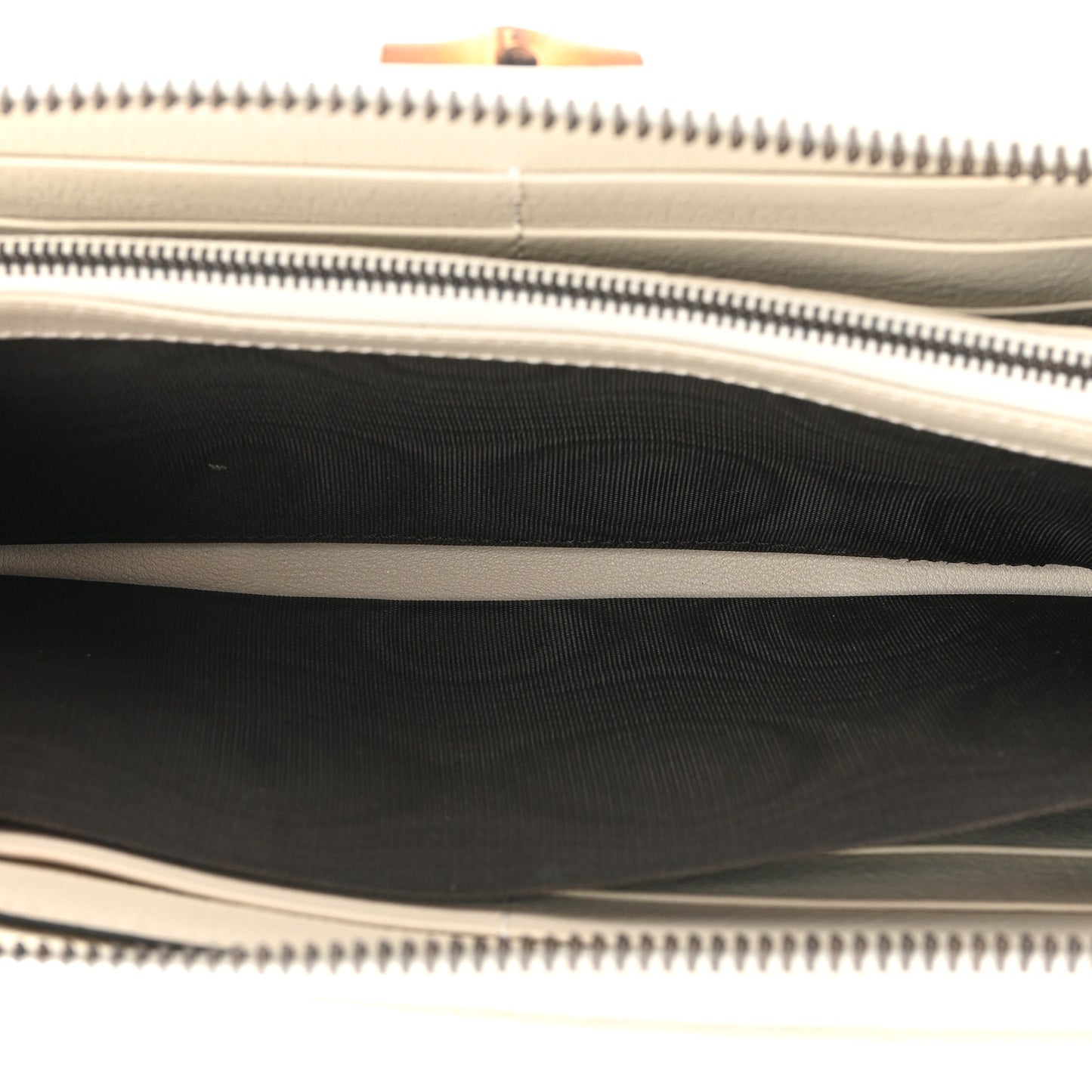 Wonka Grain Calfskin Diana Zip Around Continental Wallet Mystic White