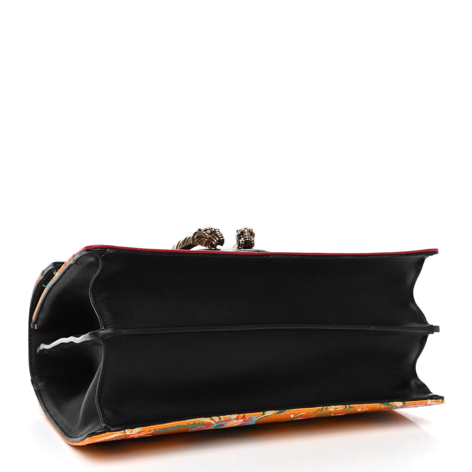 Gucci Satin Calfskin Bamboo Web Tokyo Print Medium Dionysus Top Handle Bag Giallo Multicolor Blue Agata Hibiscus Red 3 of 5