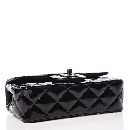 Chanel Patent Calfskin Quilted Extra Mini Rectangular Flap Black 4 of 9