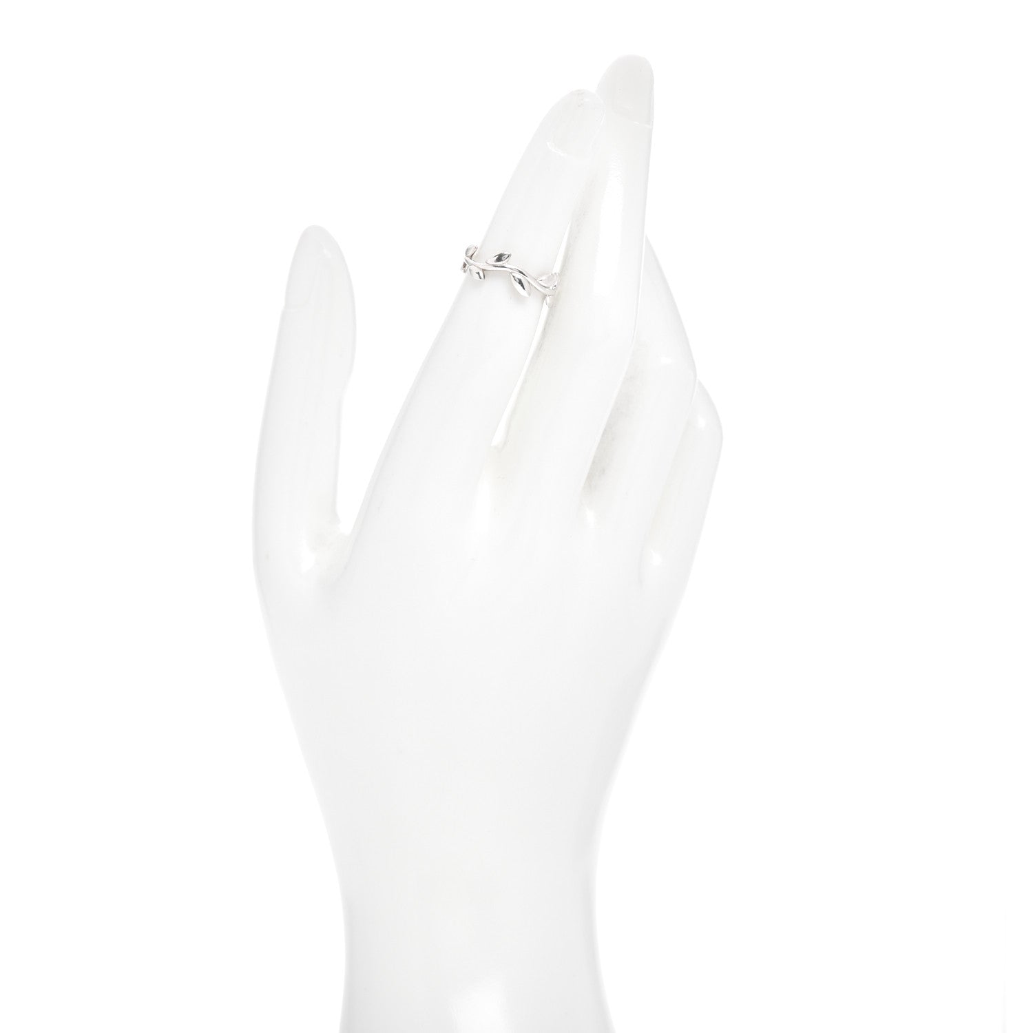 Tiffany Sterling Silver Paloma Picasso Narrow Olive Leaf Band Ring 46 3.75 2 of 5