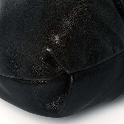 Prada Soft Calfskin Pleated Hobo Black 7 of 12