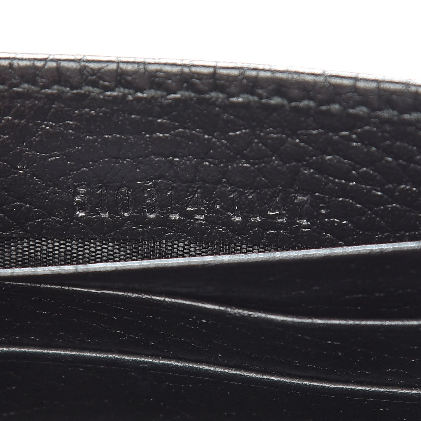 Dollar Calfskin Interlocking G Chain Wallet Black