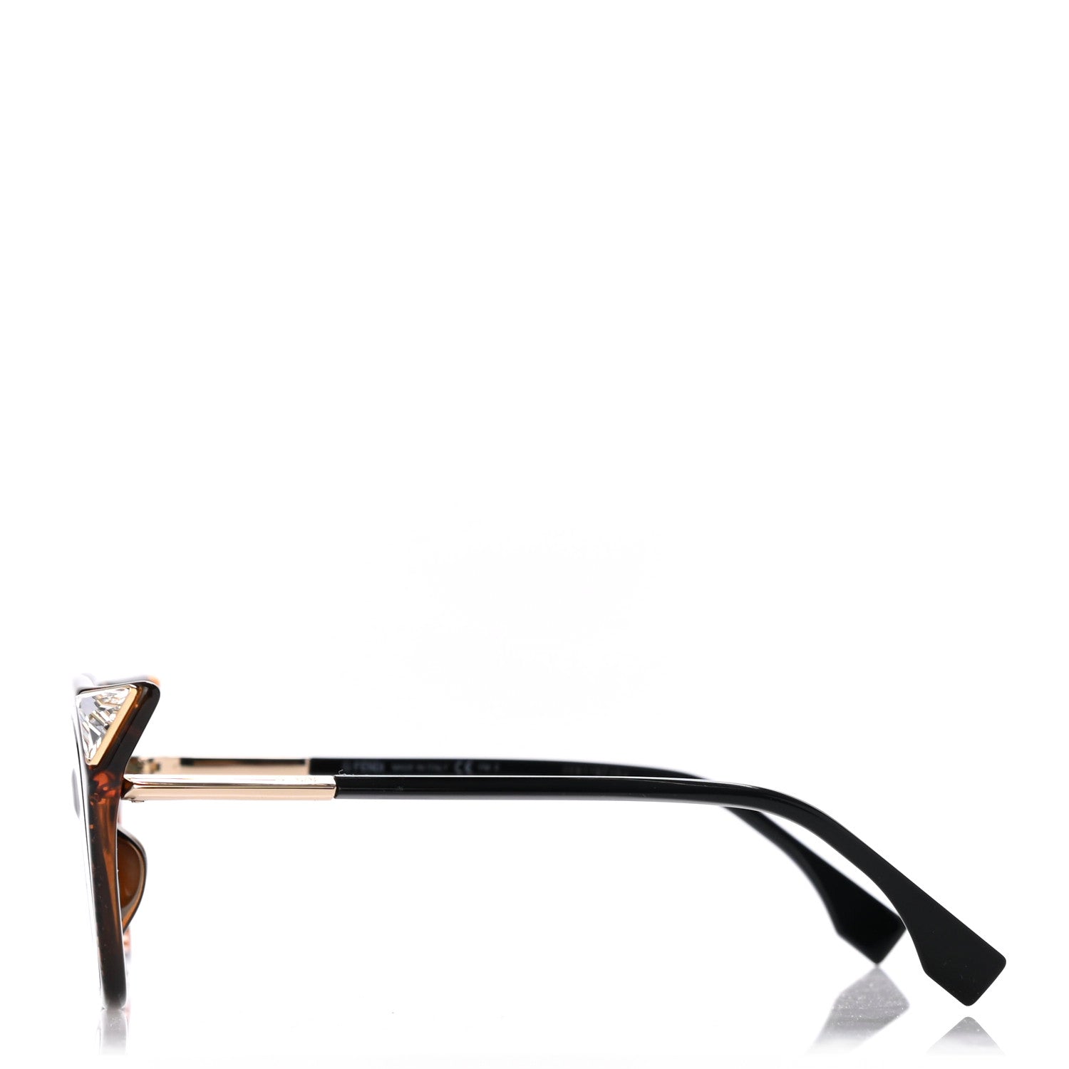 Fendi Acetate Metal FF Cat Eye Iridia Sunglasses FF 0357/S Havana 3 of 6