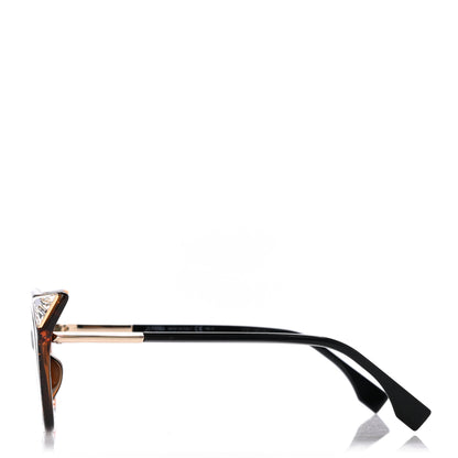 Fendi Acetate Metal FF Cat Eye Iridia Sunglasses FF 0357/S Havana 3 of 6