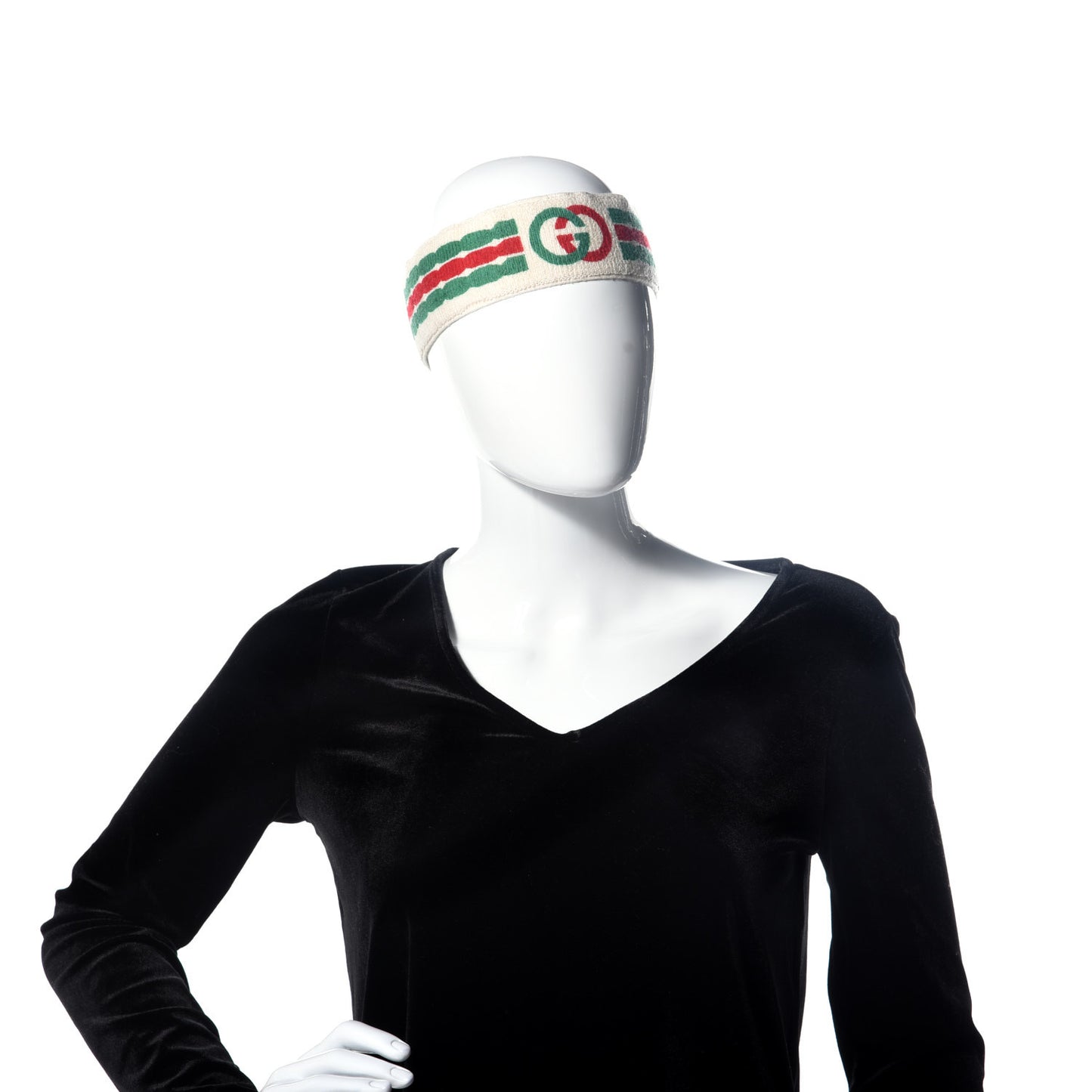 Cotton Interlocking G Headband and Wrist Set M Multicolor