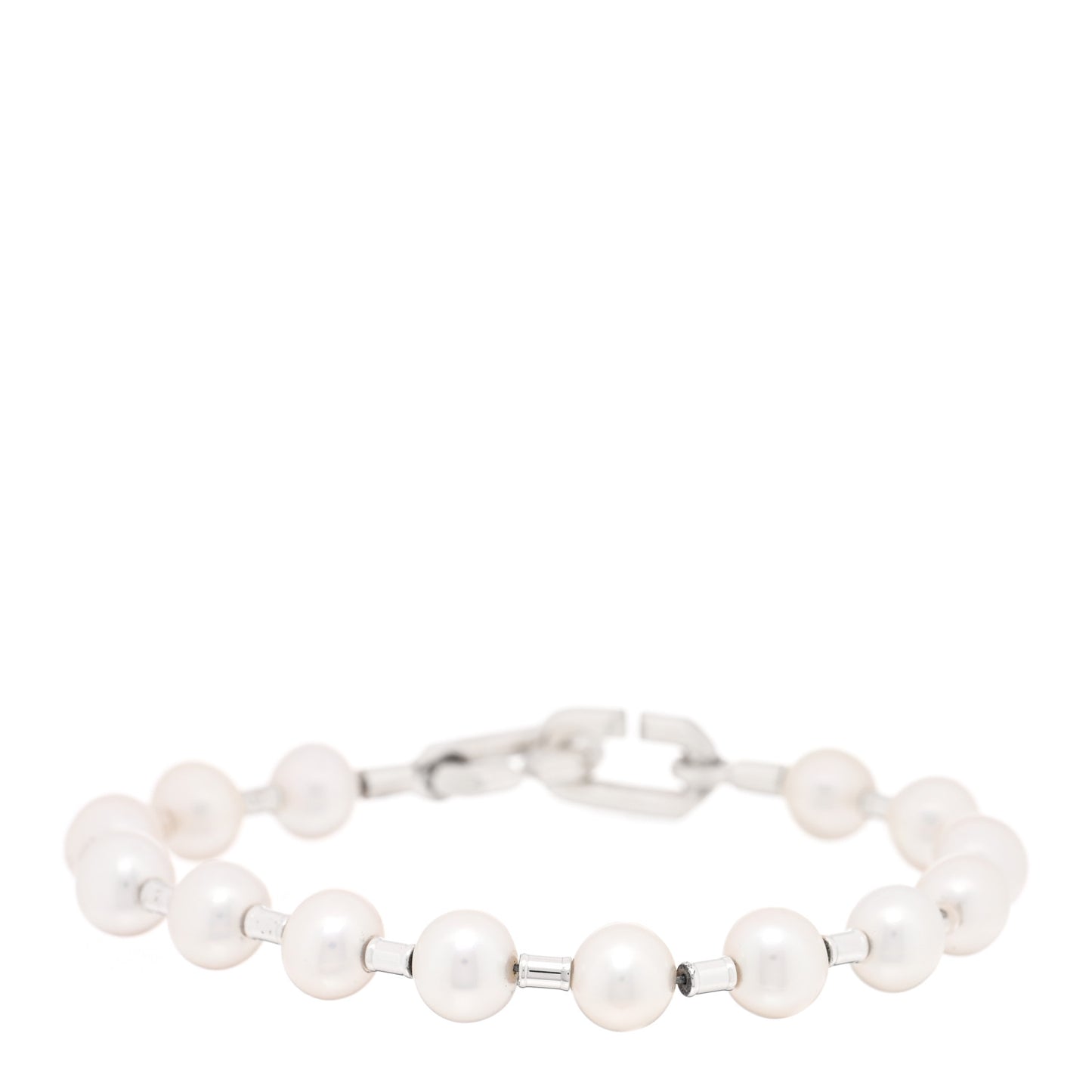 Sterling Silver Pearl 7.5-8.5mm HardWear Bracelet