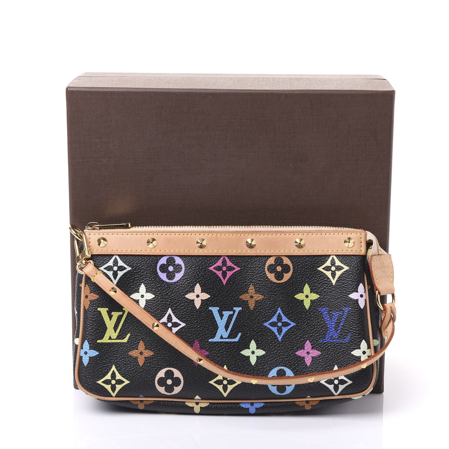 Monogram Multicolor Pochette Accessories Black