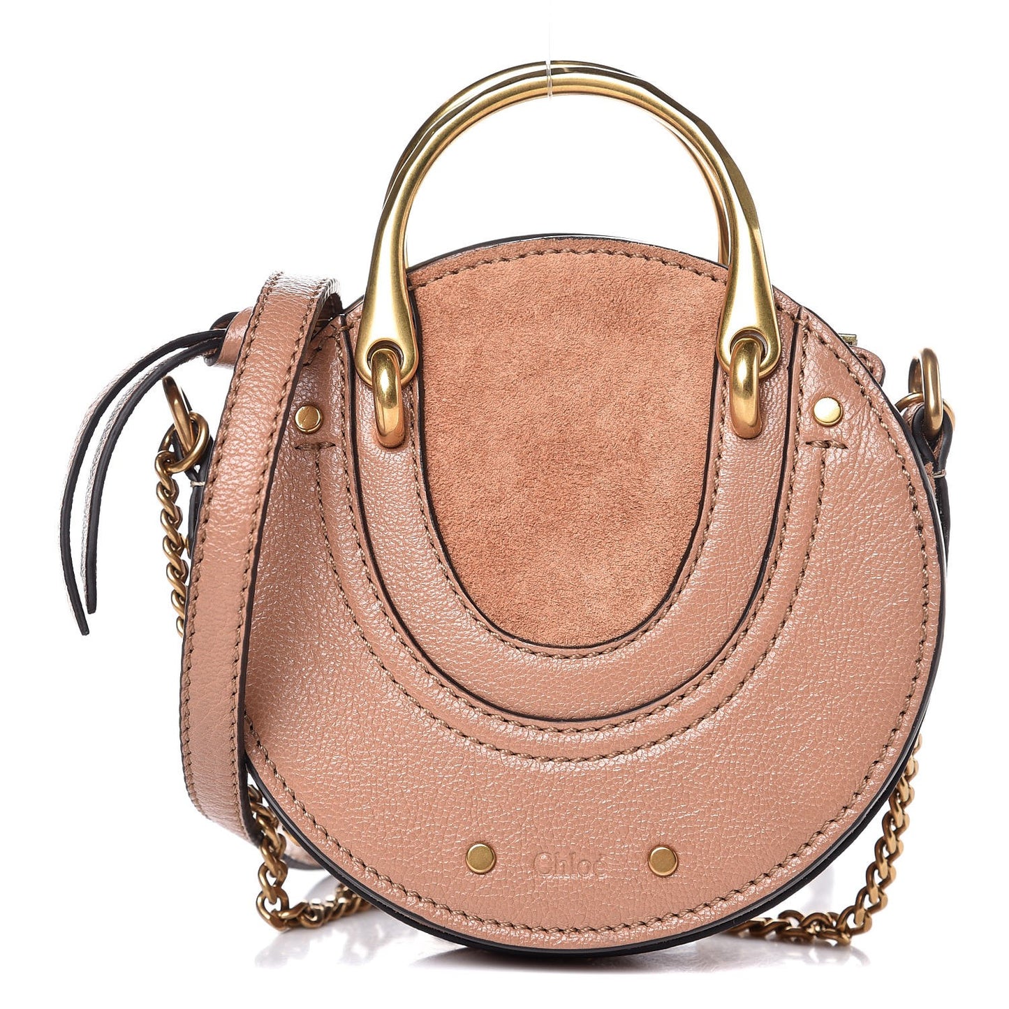 Goatskin Suede Mini Pixie Bag Nougat