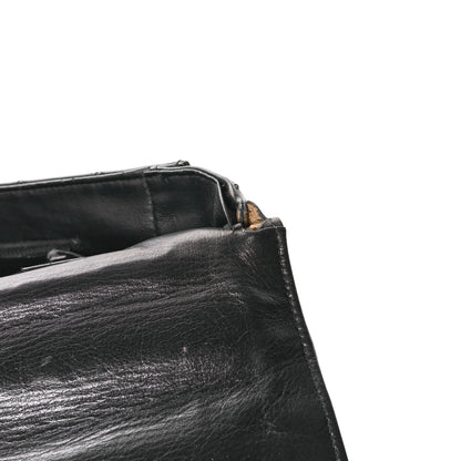 Chanel Lambskin Stitched Briefcase Bag Black 13 of 14