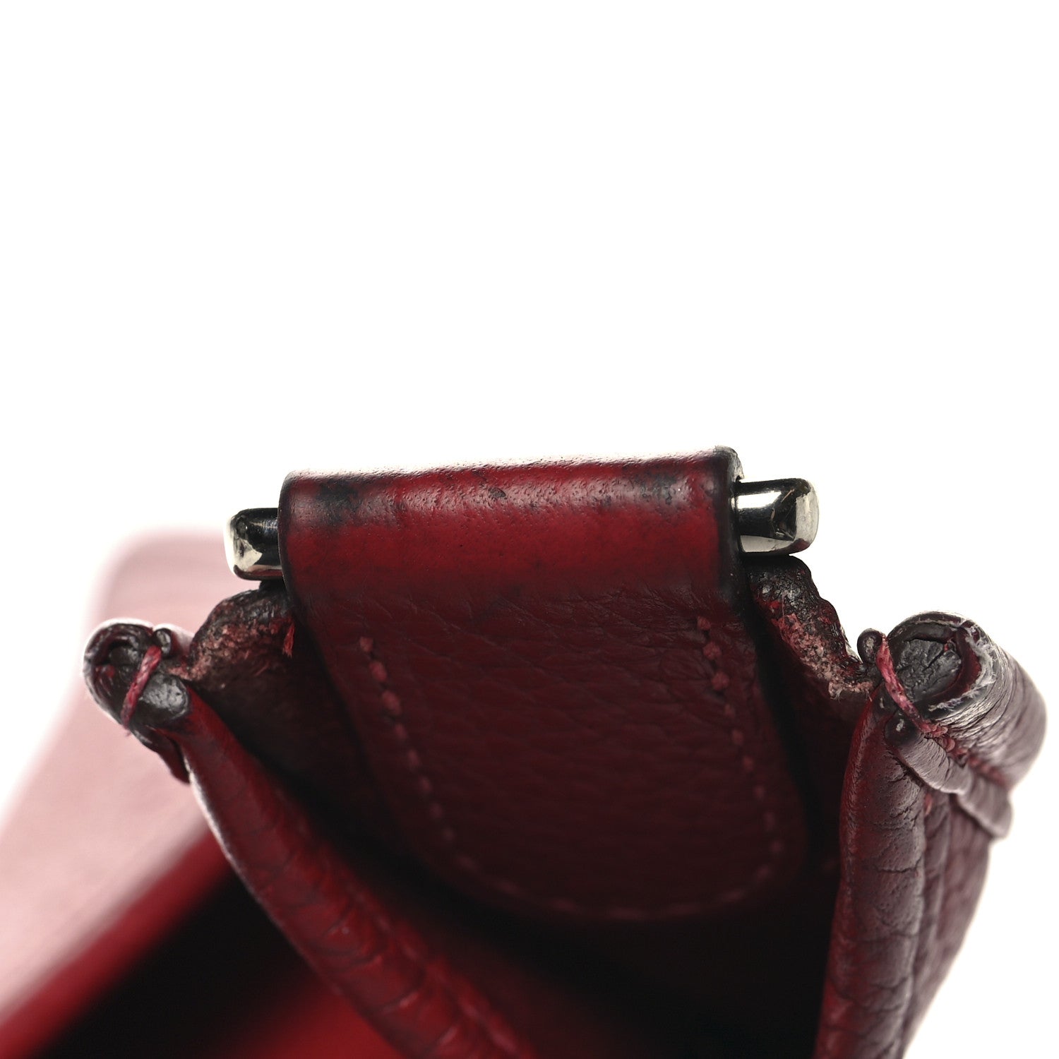 Hermes Taurillon Clemence Evelyne III PM Rouge Casaque Bleu Saphir 11 of 12