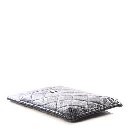 Chanel Caviar Quilted Classic Flat Wallet Pouch Black 3 of 10