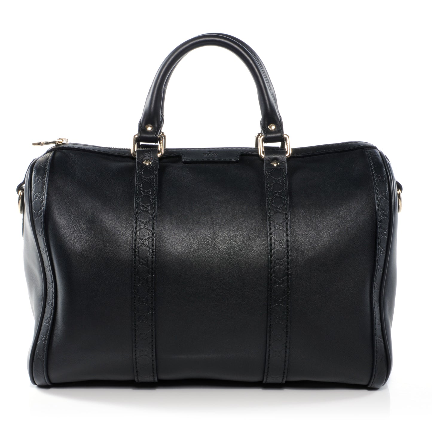 Calfskin Microguccissima Trim Medium Boston Black