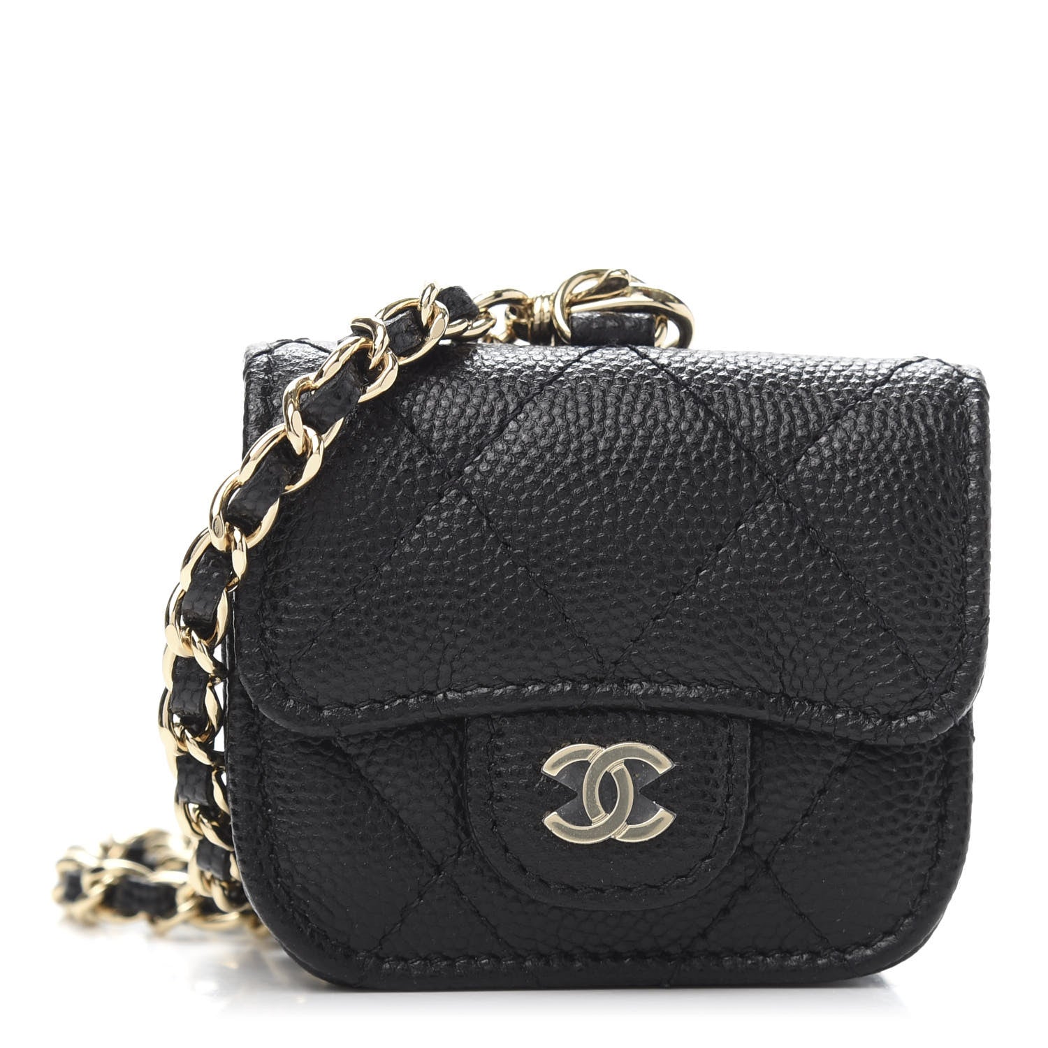 Chanel Caviar Quilted Airpods Pro Case Black 1 of 9