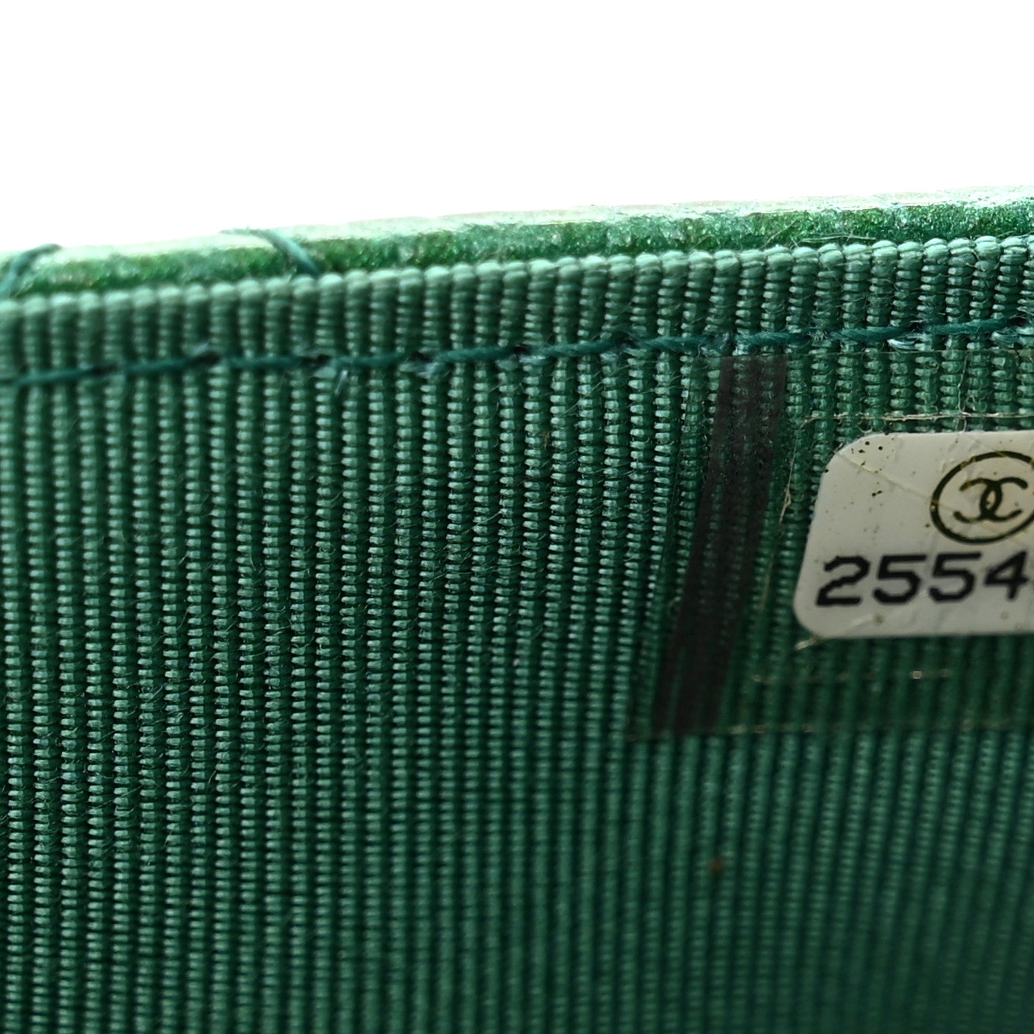 Chanel Metallic Caviar Quilted Wallet On Chain WOC Green 8 of 12