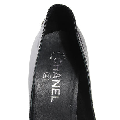 Chanel Patent Cap Toe Pumps Black 38.5 7 of 8