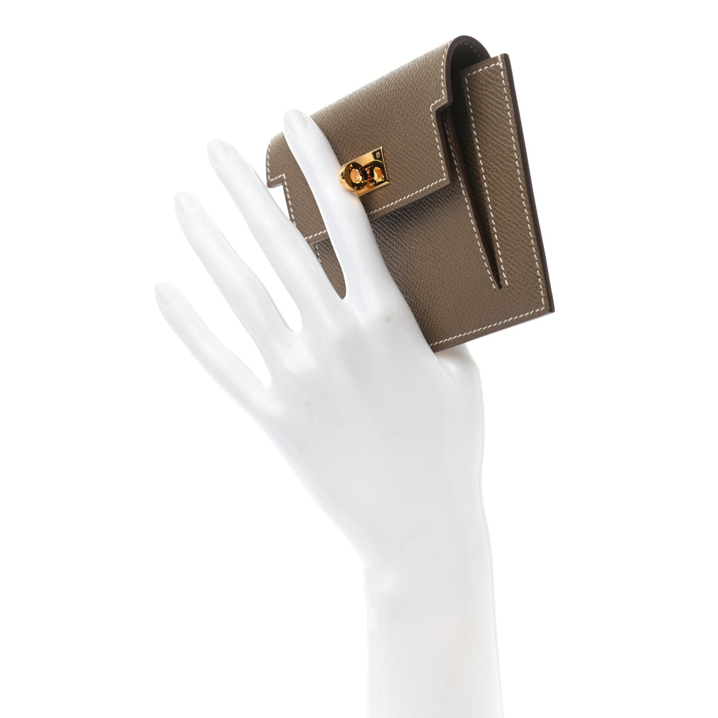 Epsom Kelly Pocket Compact Wallet Etoupe