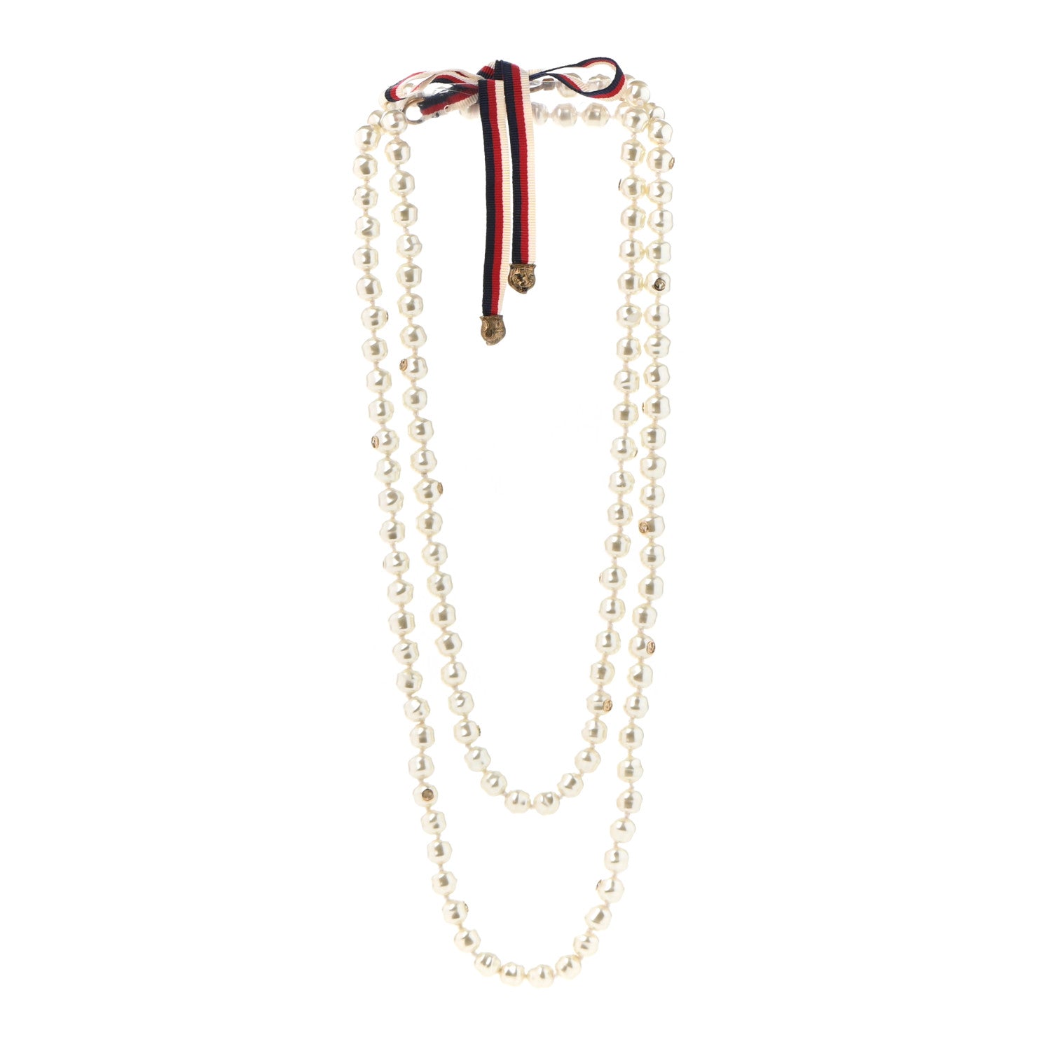 Gucci Pearl GG Sylvie Long Necklace 3 of 7