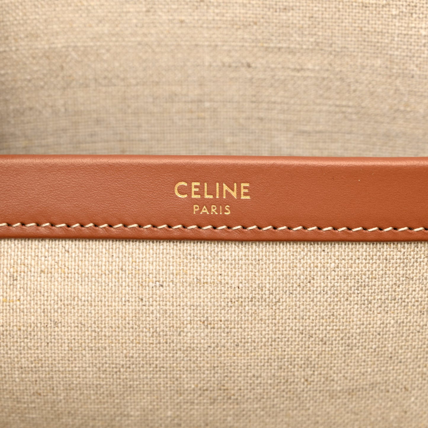 Canvas Calfskin Jacquard Cabas Tobacco Tan