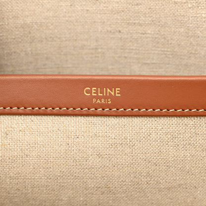 Celine Canvas Calfskin Jacquard Cabas Tobacco Tan 6 of 12