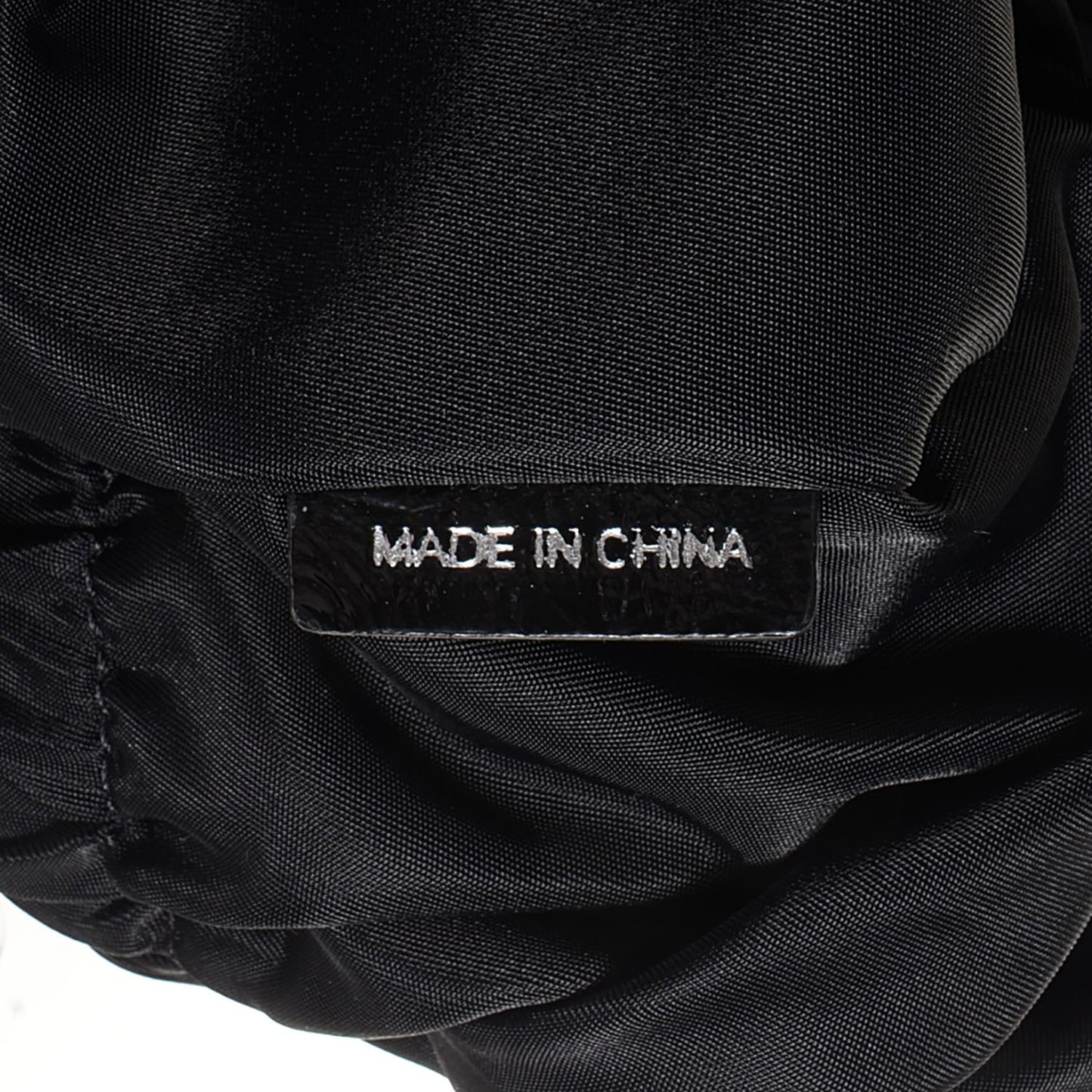 Nylon Beat Check Diaper Bag Black