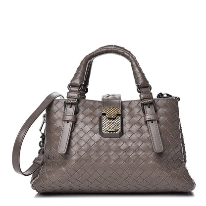 Bottega Veneta Nappa Intrecciato Baby Roma Tote New Steel 1 of 16