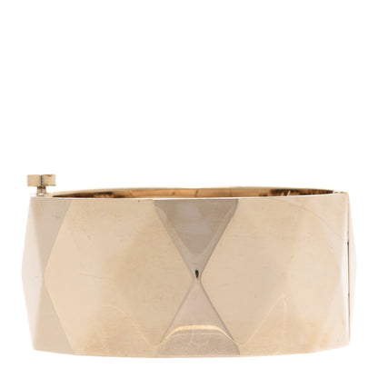 Chanel Quilted Metal CC Cuff Gold 1 of 7