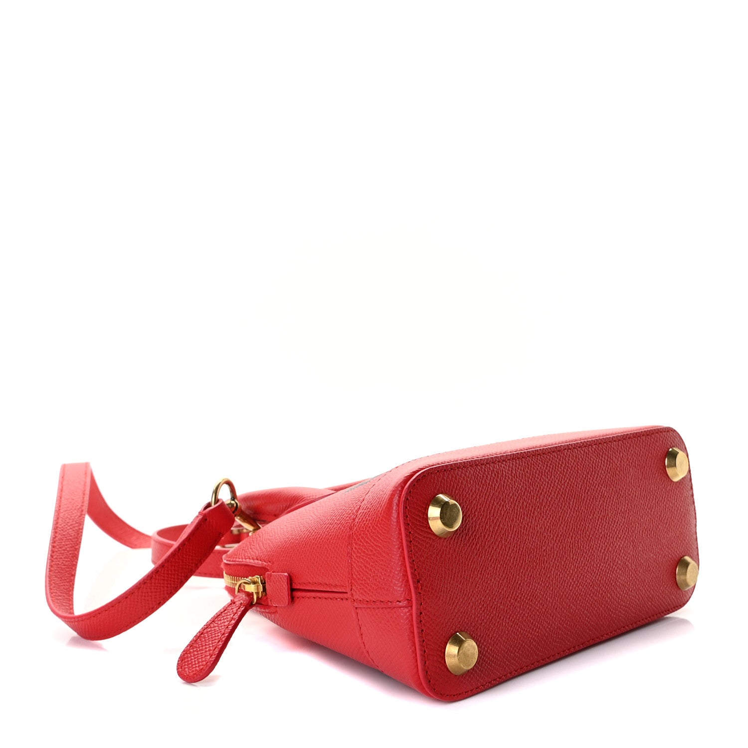 Balenciaga Signature Grained Calfskin Logo XXS Ville Top Handle Bag Rouge Coquelicot Black 6 of 10