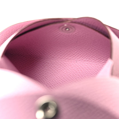 Hermes Epsom Calvi Duo Card Case Mauve Sylvestre 7 of 9