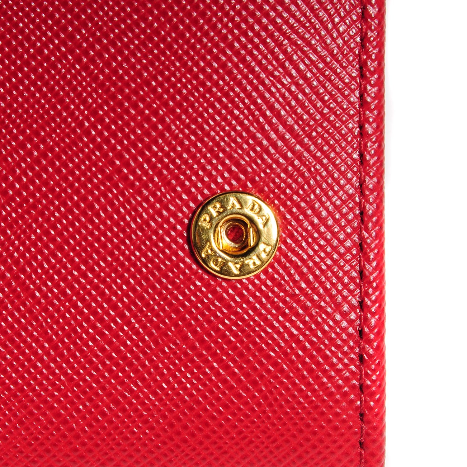 Prada Saffiano Metal Continental Flap Wallet Fuoco 12 of 12