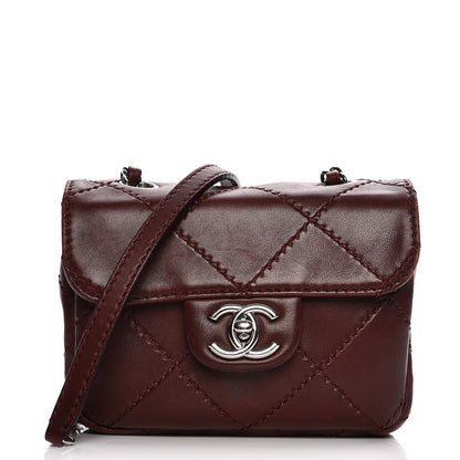Chanel Lambskin Double Stitch Mini Flap Bordeaux 1 of 7