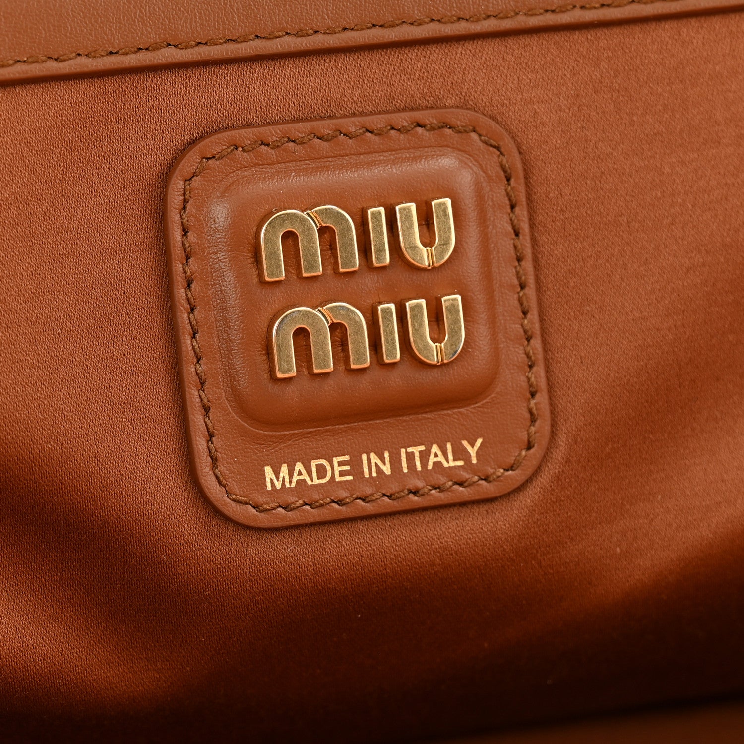 Miu Miu Soft Calf Softy Beau Top Handle Bag Cognac 6 of 10