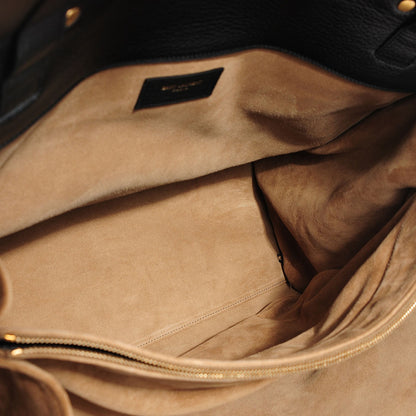 Saint Laurent Calfskin Suede Large Muse Two Black Beige 5 of 9