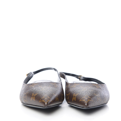 Louis Vuitton Patent Monogram Cherie Slingback Ballerina Flats 38 2 of 8