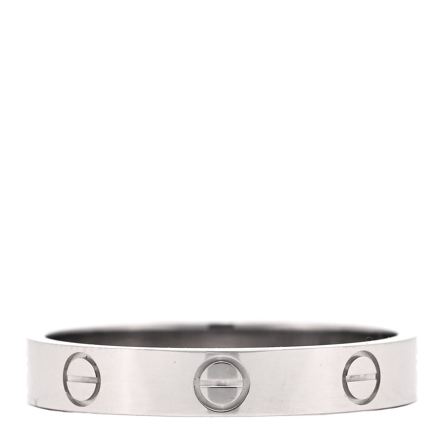 Cartier 18K White Gold 3.5mm LOVE Wedding Band Ring 60 9 2 of 10