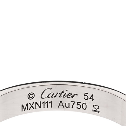 Cartier 18K White Gold 3.5mm LOVE Wedding Band Ring 54 6.75 4 of 4