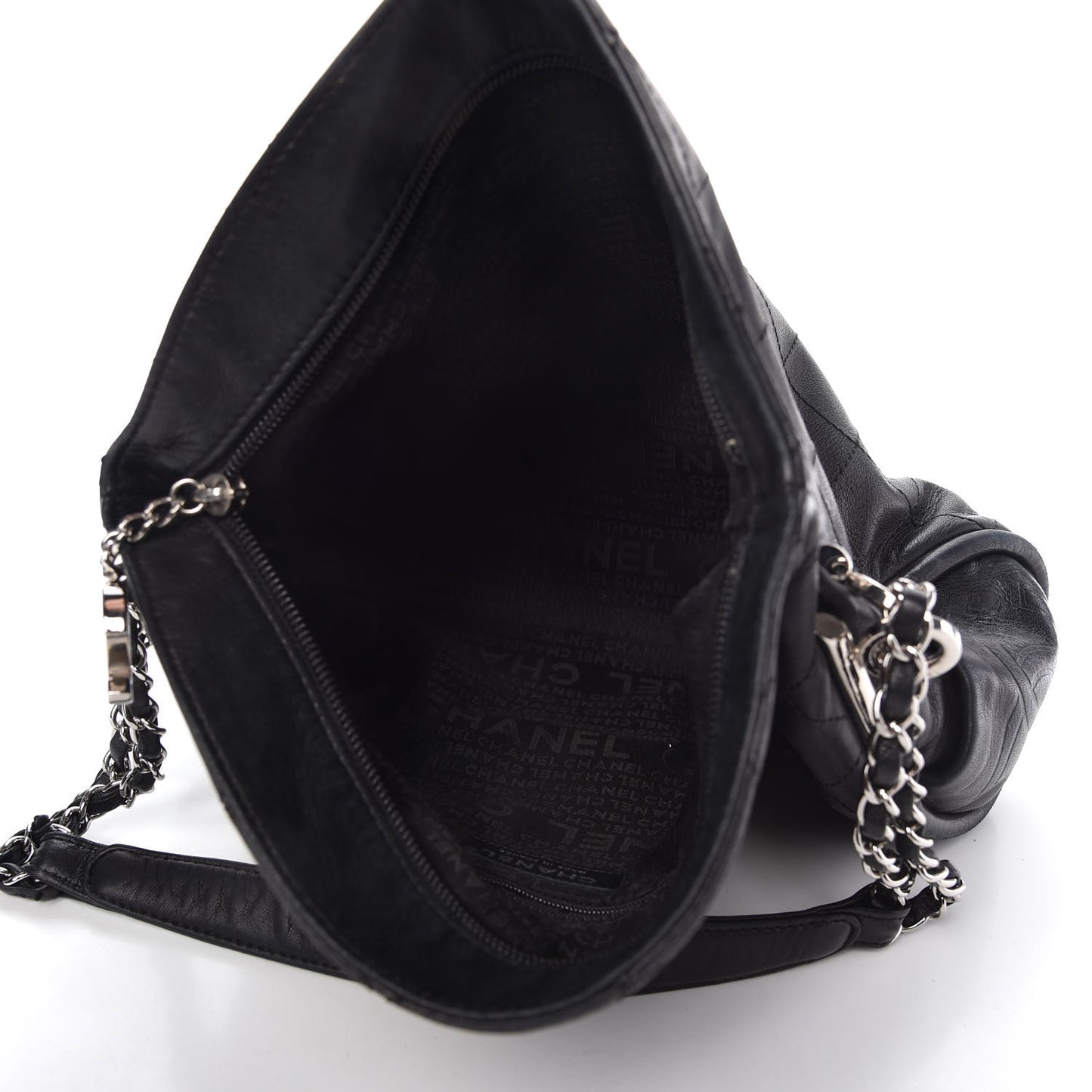 Lambskin Stitched Small Ultimate Soft Tote Black