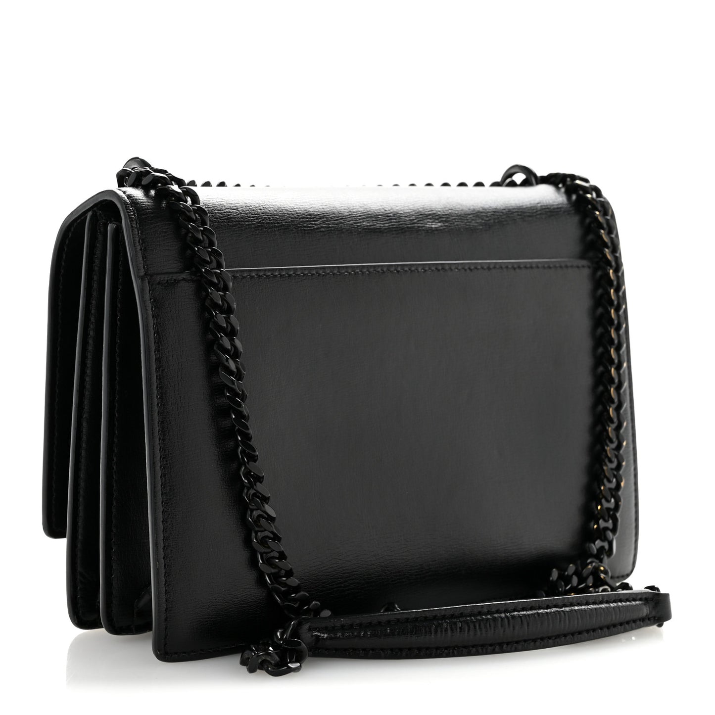 Calfskin Medium Monogram Sunset Satchel Black
