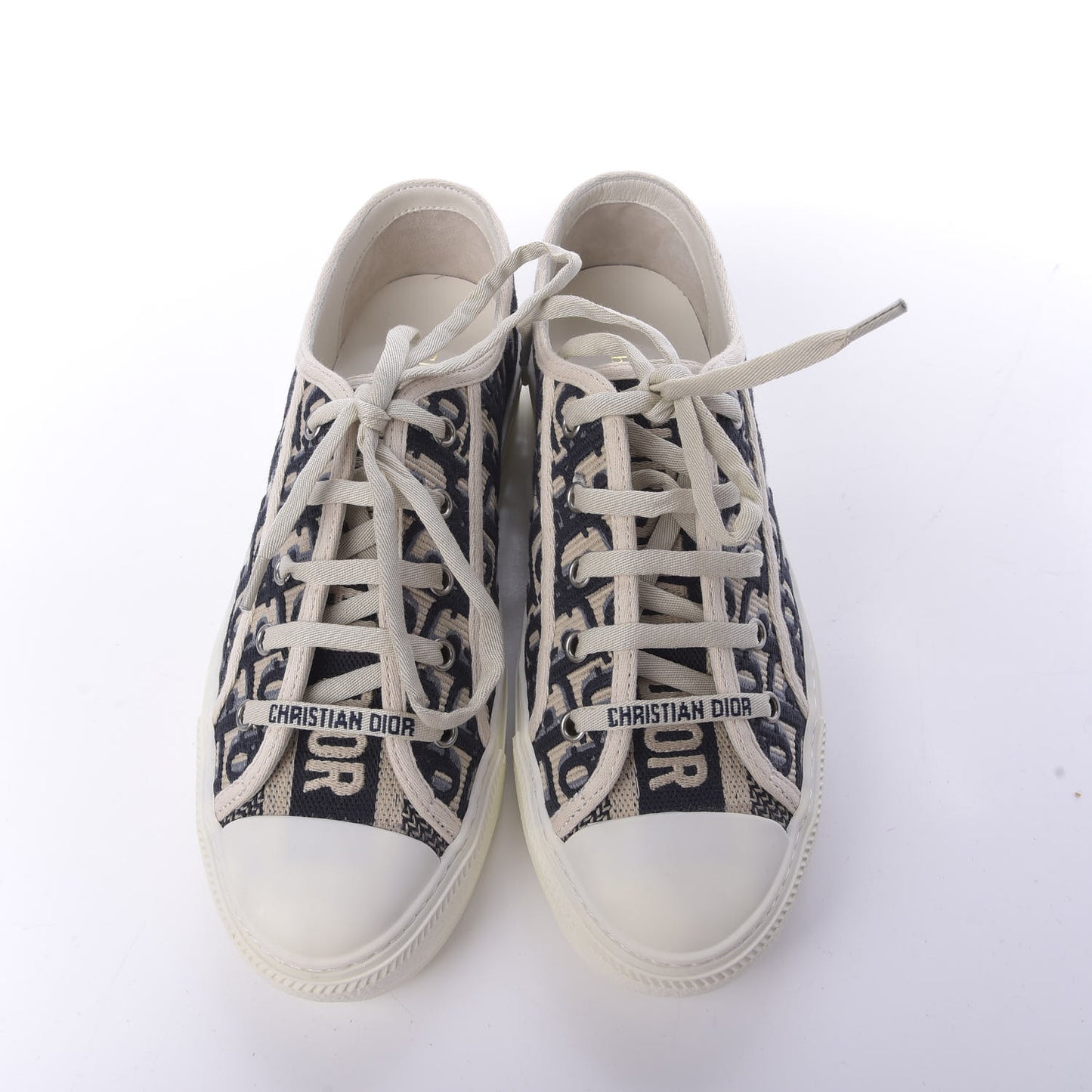 Canvas Oblique Walk'N'Dior Low Top Sneakers 39 Deep Blue