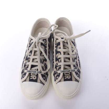 Christian Dior Canvas Oblique Walk'N'Dior Low Top Sneakers 39 Deep Blue 6 of 11